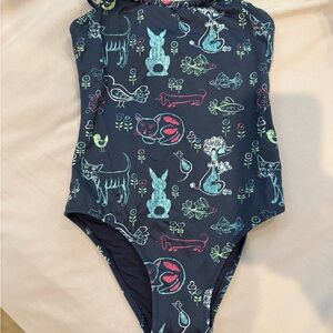 Vilebrequin Navy Swimsuit with Colorful Accents-kids (girls)